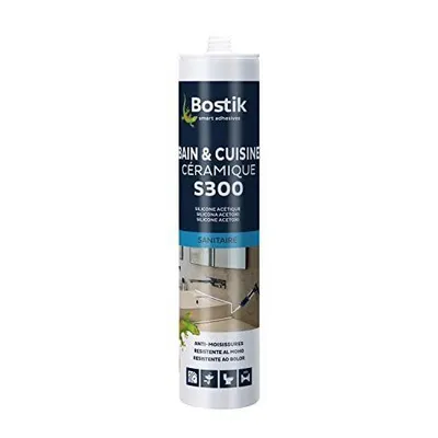 Zdjęcie produktu dla Uszczelniacz silikonowy BOSTIK, 300 ml, biały N