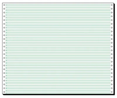 Produktbild von SIGEL 12371 Computerpapier 12"x375 mm, A3, 60 g/m², 1f, grüne Lesestreifen 1/6", 2000 BL, Endlospapier