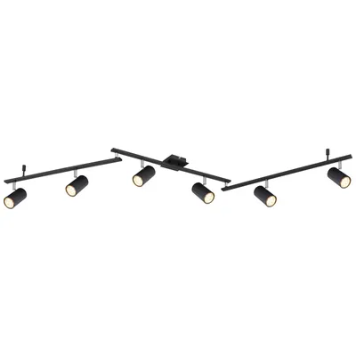 Produktbild von Globo Lighting Strahler Metall schwarz matt, 6x GU10