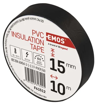 Izolační páska PVC 15mm / 10m černá, 10 ks