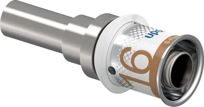 Image de Uponor Übergang auf Kupfer S-Press PLUS aus Messing, verzinnt 20x22mm