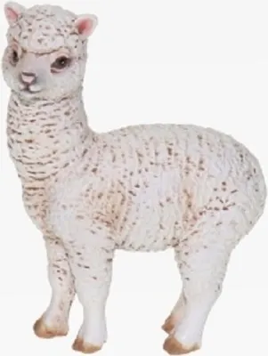 Produktbild von Dekofigur Poly - Weißes Alpaka - 7,5cm
