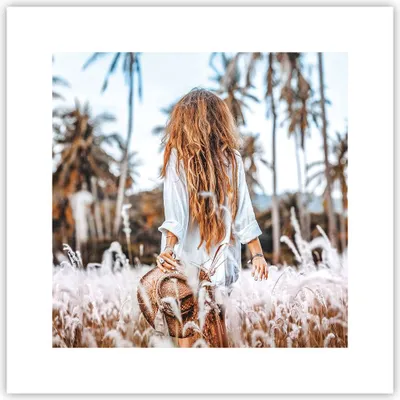 Produktbild von Poster - Poster ohne Rahmen - Wiese Frau Gras - 30x30 cm - Wand Bild - Wanddeko - Wandbilder - Kunstposter - Wandposter - Bilder - Kunstdruck - Wanddekoration - Wandbild - P2XAC30x30-5115