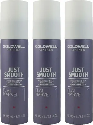 Produktbild von Goldwell Just Smooth Flat Marvel 3 x 100 Glättungsbalsam Set