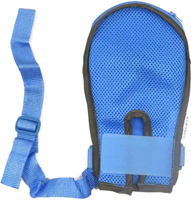 Produktbild von Atmungsaktive Fixierhandschuhe für Patienten, Handschutz gegen Infektionen, Fingerhandschuhe mit fixierten Fingern, Größe XS, links