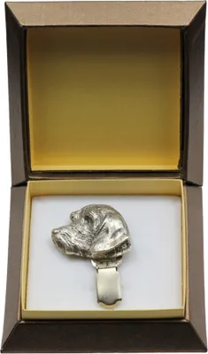 Produktbild von Dachshund Rauhhaar, Dackel, Teckel - Brosche mit Clip, Startnummernhalter, versilberte Anstecknadel für Hundeausstellungen der Marke Art-Dog