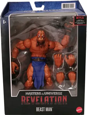 Produktbild von Mattel GYV16 Masters of the Universe - bewegliche Revelation Figur Beast Man + Peitsche und austauschbare Händen
