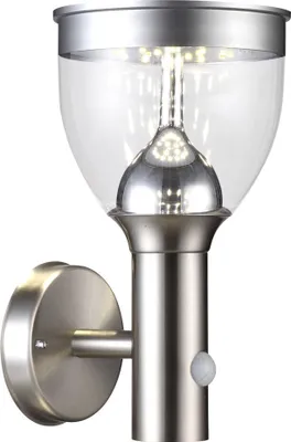 Produktbild von LED Solar Wandleuchte, Edelstahl, Bewegungsmelder, H 28,7 cm