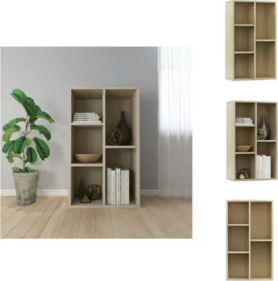 Zdjęcie produktu dla vidaXL Regał/Sideboard dąb sonoma 50x25x80 cm Materiał drewnopochodny - Regały i półki na książki