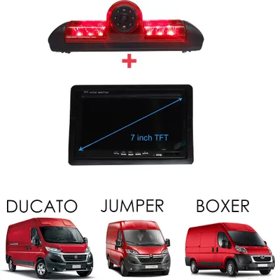 Produktbild von Für Citroën Jumper Fiat Ducato Peugeot Boxer  Rückfahrkamera LED + 7" MONITOR