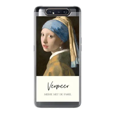 Produktbild von MuchoWow® Handyhülle Schutzhülle Hülle für Samsung Galaxy A80 Das Mädchen mit dem Perlenohrring - Vermeer Silikon Softcase Handy Hülle - Schutzdeckel