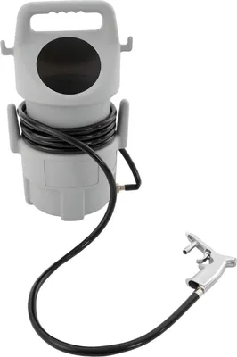 Immagine prodotto di Sabbiatrice - Set portatile con pistola sabbiatrice - Rimozione ruggine e incisione vetro - Per auto/veicoli - Alluminio, PVC, HDPE - Peso 2,0 kg - Grigio