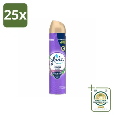 Image de 25 sprays d'ambiance Glade - Lavande et Aloe Vera - 300 ml - Pack économique - 25 pièces