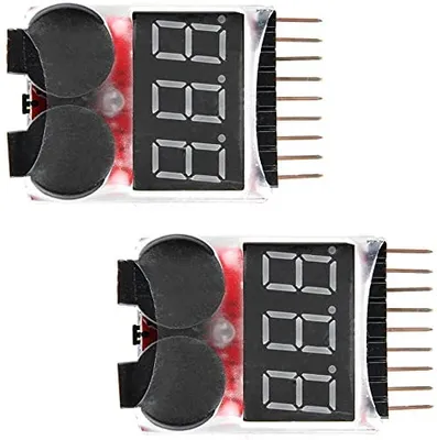 Zdjęcie produktu dla 2 sztuki 1-8s Buzzer wskaźnik alarmu niskiego napięcia dla baterii LiPo