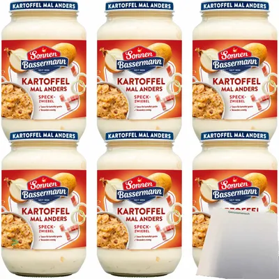 Produktbild von Sonnen Bassermann Kartoffel mal anders Speck-Zwiebel 6er Pack (6x405g Glas) + usy Block
