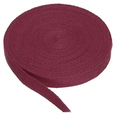 Katoenband 15 mm x 9 m Bordeauxrot – Schrägband für Basteln