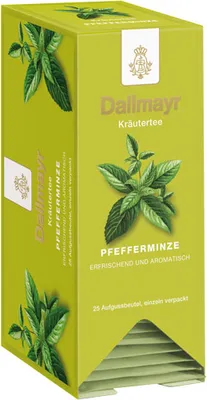 Produktbild von Dallmayr Kräutertee Pfefferminze 25 Beutel kuvertiert Packung 44g