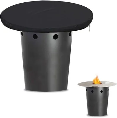 Obrázok produktu pre Ochrana grilu odolná voči vetru, vodoodpudivý obal na grilovaciu dosku 500D, Ø 83/103 cm, nepremokavý obal na grilovanie, čierny (103 x 10 cm)