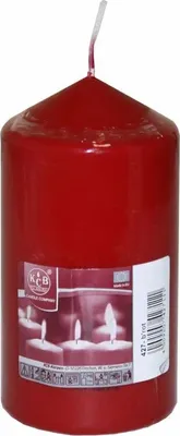 Produktbild von 4x Stumpenkerze bordeaux 70x130mm