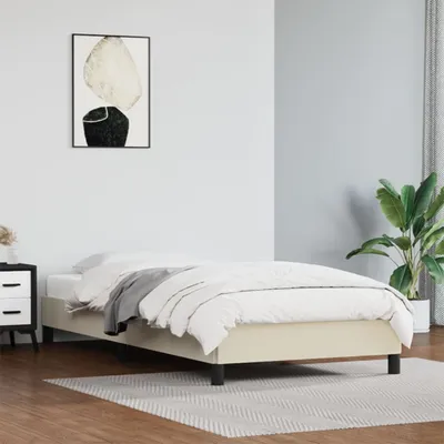 Produktbild von Bettgestell Creme 80x200 cm Kunstleder , Klassische Betten Design 2024