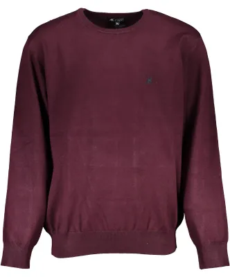 Produktbild von Oversize rotes Herrenhemd: Langarm, Rundhals, edle Stickerei