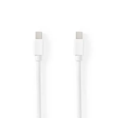 Obrázek produktu pro Mini DisplayPort kabel | DisplayPort 1.4 | Mini DisplayPort Hane | Mini DisplayPort Hane | 48 Gbps | Nickelplaterad | 2,00 m | Kulatý | PVC | Vít | Puchýř