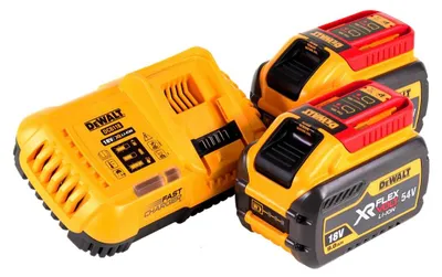 Immagine prodotto di DeWalt Starter Set 54V / 18V - 2x Batterie da 9,0 Ah + Caricabatterie DCB 118 X2 FlexVolt