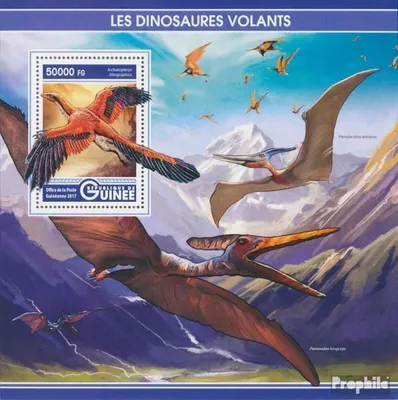 Produktbild von Briefmarken Guinea 2017 Mi Block 2754 (kompl. Ausgabe) postfrisch Fliegende Dinosaurier