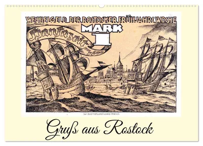 Produktbild von Gruß aus Rostock (Wandkalender 2027 DIN A2 quer), CALVENDO Monatskalender
