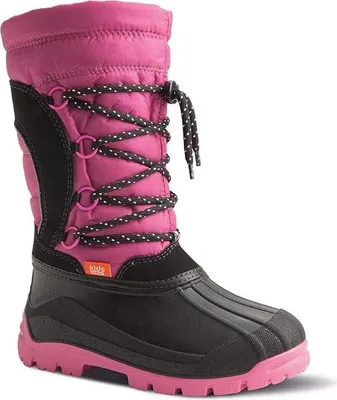 Produktbild von Winterschuhe Mädchen Kinder Demar Schneestiefel Kinderstiefel Wolle Winterstiefel warm gefüttert Snow Boots Schnellschnürung Rosa 29\30