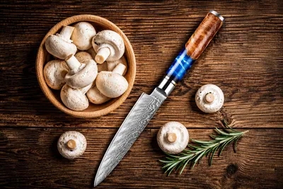 Immagine prodotto di Coltello da cucina Damasco, lama extra affilata – coltello universale per frutta, verdura ed erbe aromatiche – acciaio Damasco VG10