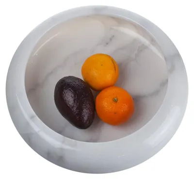Immagine prodotto di Elegante ciotola in marmo, diametro 30 cm, ideale per frutta e decorazioni