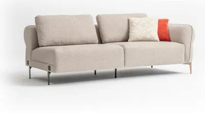 Produktbild von Sofa U- Form Wohnzimmer Ecksofa Beige Polstersofa Design Modern
