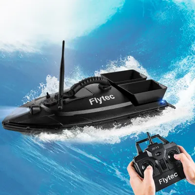 Produktbild von Ferngesteuertes K?derboot, 500 m Reichweite, Doppelmotor, 1,5 kg Ladegewicht, mit LED-Licht und Fischfinder