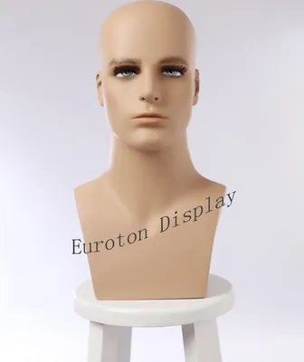 Immagine prodotto di Testa decorativa da uomo MO nel colore della pelle. Viso, testa di parrucca chic moderna