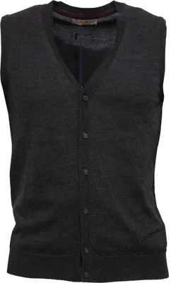 Produktbild von 0565Z gilet uomo TOUCH BACK mix wolle dunkelgrau weste mann
