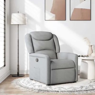 Produktbild von Hochwertig Relaxsessel Hellgrau Stoff 4015596