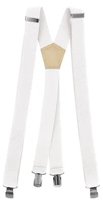 Produktbild von Fabio Farini - 1 Stück Schmales Y-Design mit 2,5cm Breite verstellbar mit extra starken Clipverschluss, Weiß