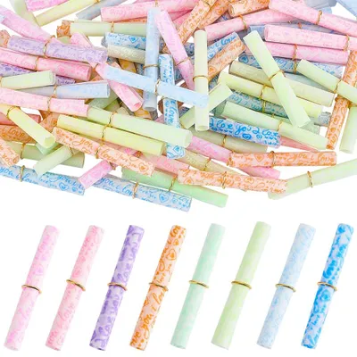 Image de Mini rouleaux de papier pour messages - 100 pièces de couleurs aléatoires - Idéaux pour écrire et pour les travaux manuels - 1 boîte