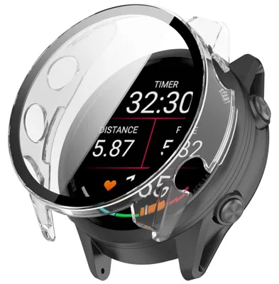 Obrázek produktu pro Pouzdro na chytré hodinky + ochranné sklo pro Garmin Forerunner 970, PC pouzdro, průhledné