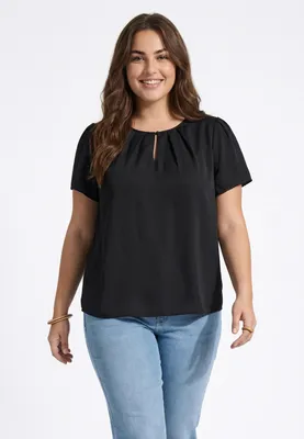 Immagine prodotto di joella top donna taglie forti - nero, XXL