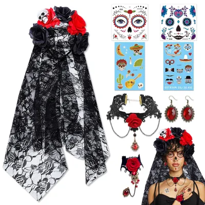 Productafbeelding van Halloween Haarband met Sluier en Accessoires