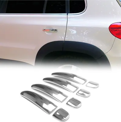Image de Couverture de poignée de porte pour VW Tiguan 2007-2016 en Acier Inoxydable 8Pcs