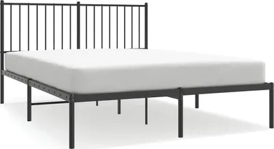 Obrázek produktu pro vidaXL Postel s čelem kovová černá 135x190 cm