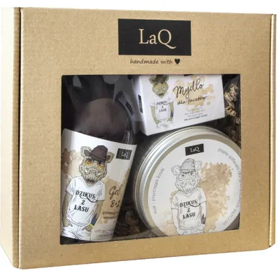Productafbeelding van LaQ Forest Savage Geschenkgiftset voor mannen (Tandpasta 200ml + Douchegel 8-in-1 300ml + Zeep 85ml)