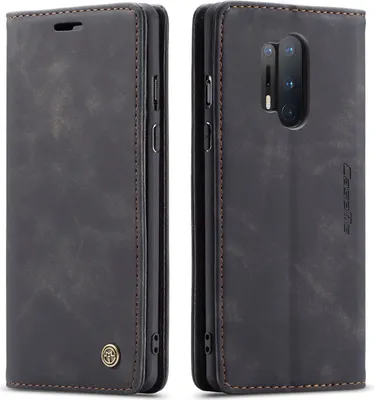 Produktbild von OnePlus 8 Pro Hülle, LaimTop Retro Kunstledertasche TPU Innere, Kartenfächer, Magnetverschluss, Klapphülle mit Standfunktion Schutzhülle für OnePlus 8 Pro Schwarz