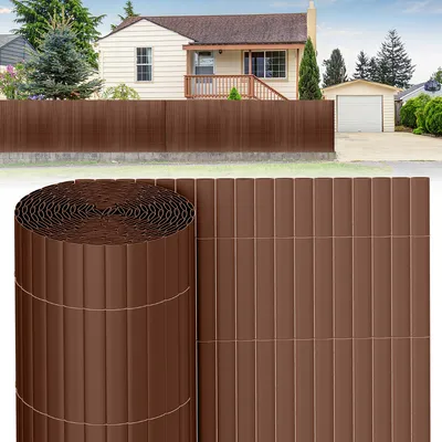 Obrázok produktu pre Jayseuw PVC zástena na ochranu súkromia plot balkón zástena na ochranu súkromia vetrolam zástena na ochranu súkromia plot balkón hnedá 90 x 900 cm
