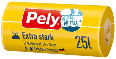 Produktbild von Pely Müllbeutel Zugband 25l Extra-Stark (17 St)