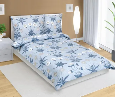 Produktbild von Baumwollbettwäsche - Blau - 140x200, 70x90