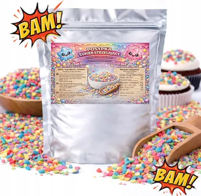 Image de Sucre pétillant - Garniture pour gâteaux, biscuits et desserts Effet pétillant 200 g